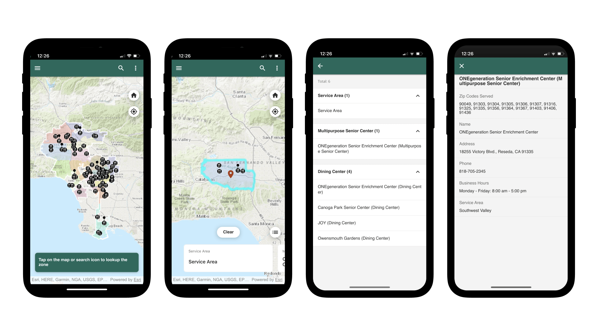 Demonstrating workflow of the Zone lookup template app