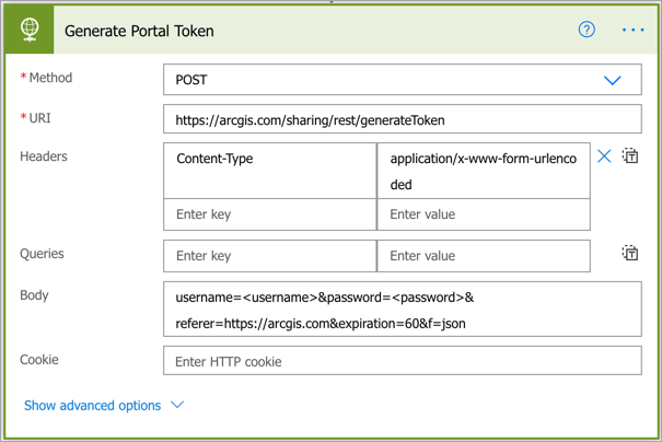 Generate portal token