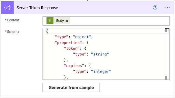 Server token response