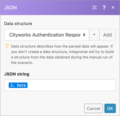 Parse Cityworks Authentication Response