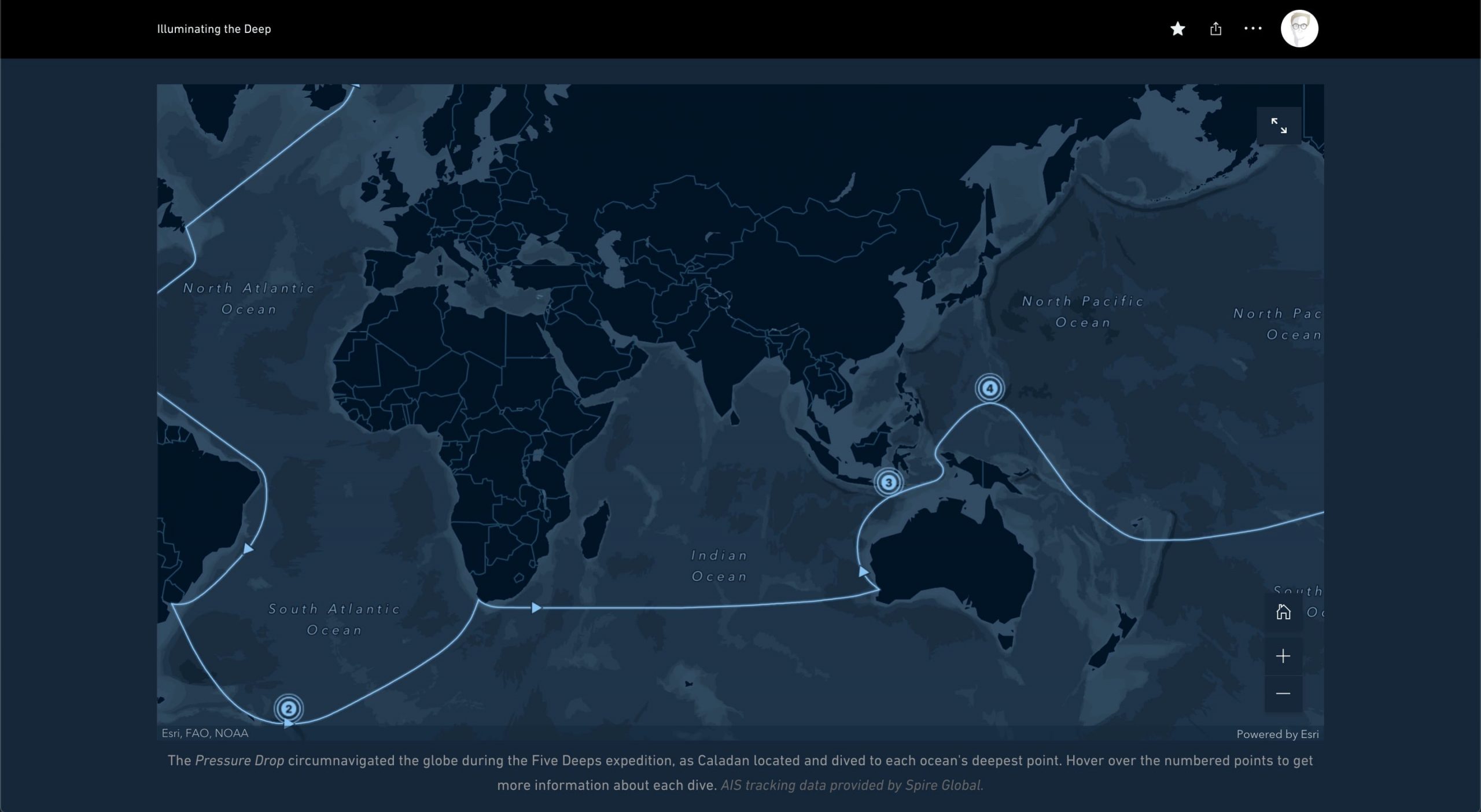 The Deep Blue custom basemap style