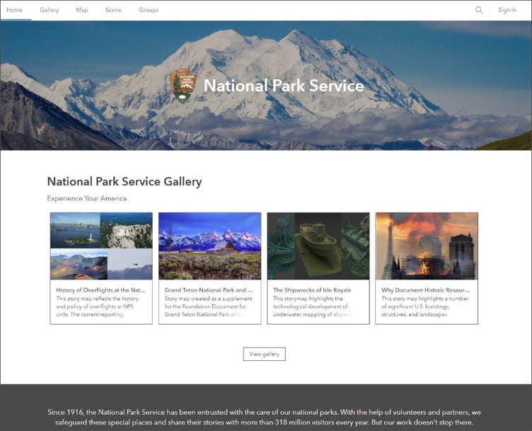 NPS organization home