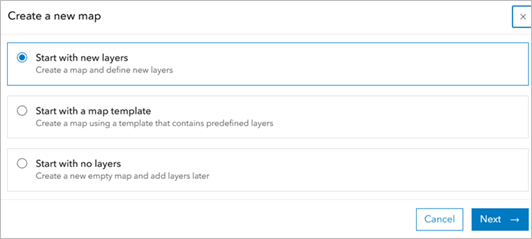 Create a new map page