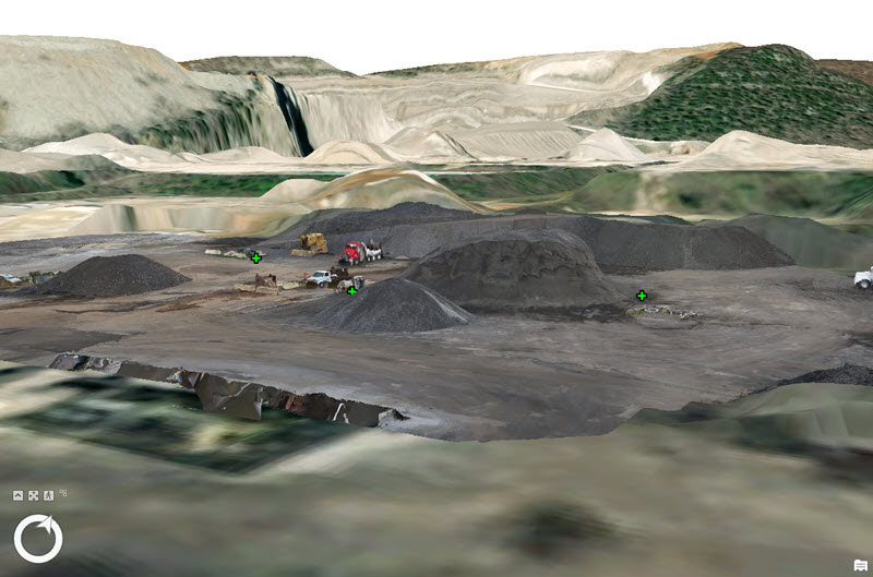 3D product appearing on the ground