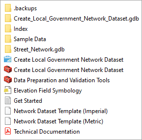 Create Local Government Network Dataset folder contents Create Local Government Network Dataset folder contents