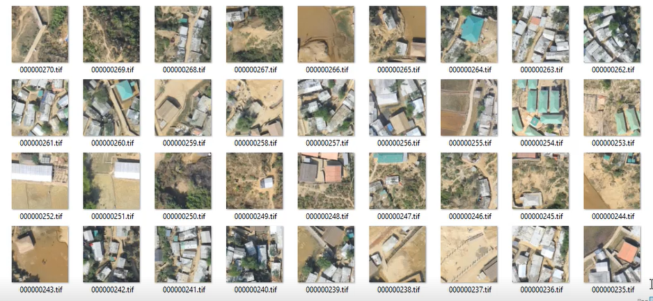 Image chips generated using the Export Training Data for Deep Learning tool.