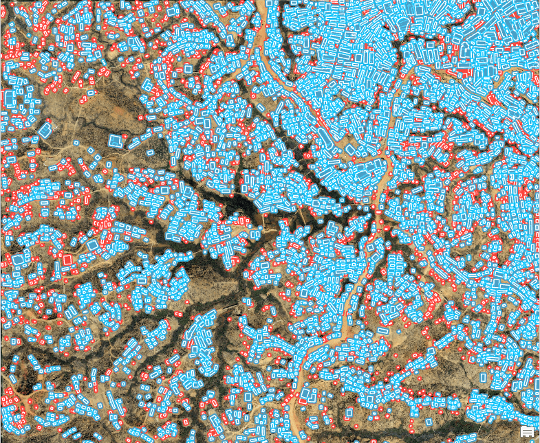 Red features represent the newly detected structures.