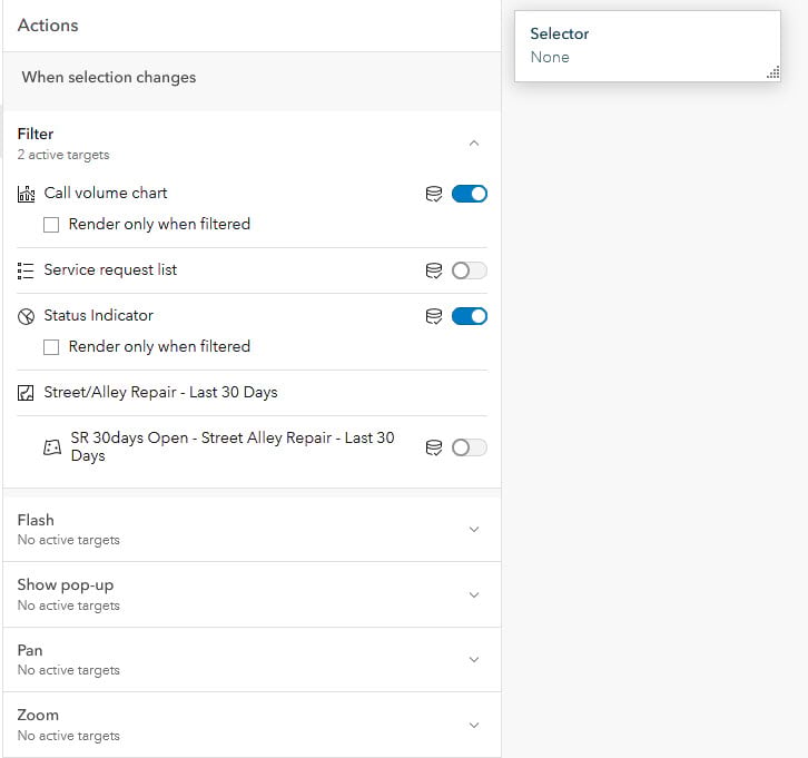 action configuration