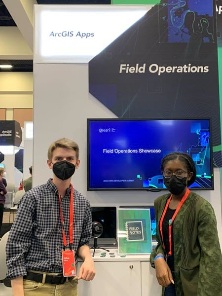 Josh and D'Maia at the Esri Developer Summit