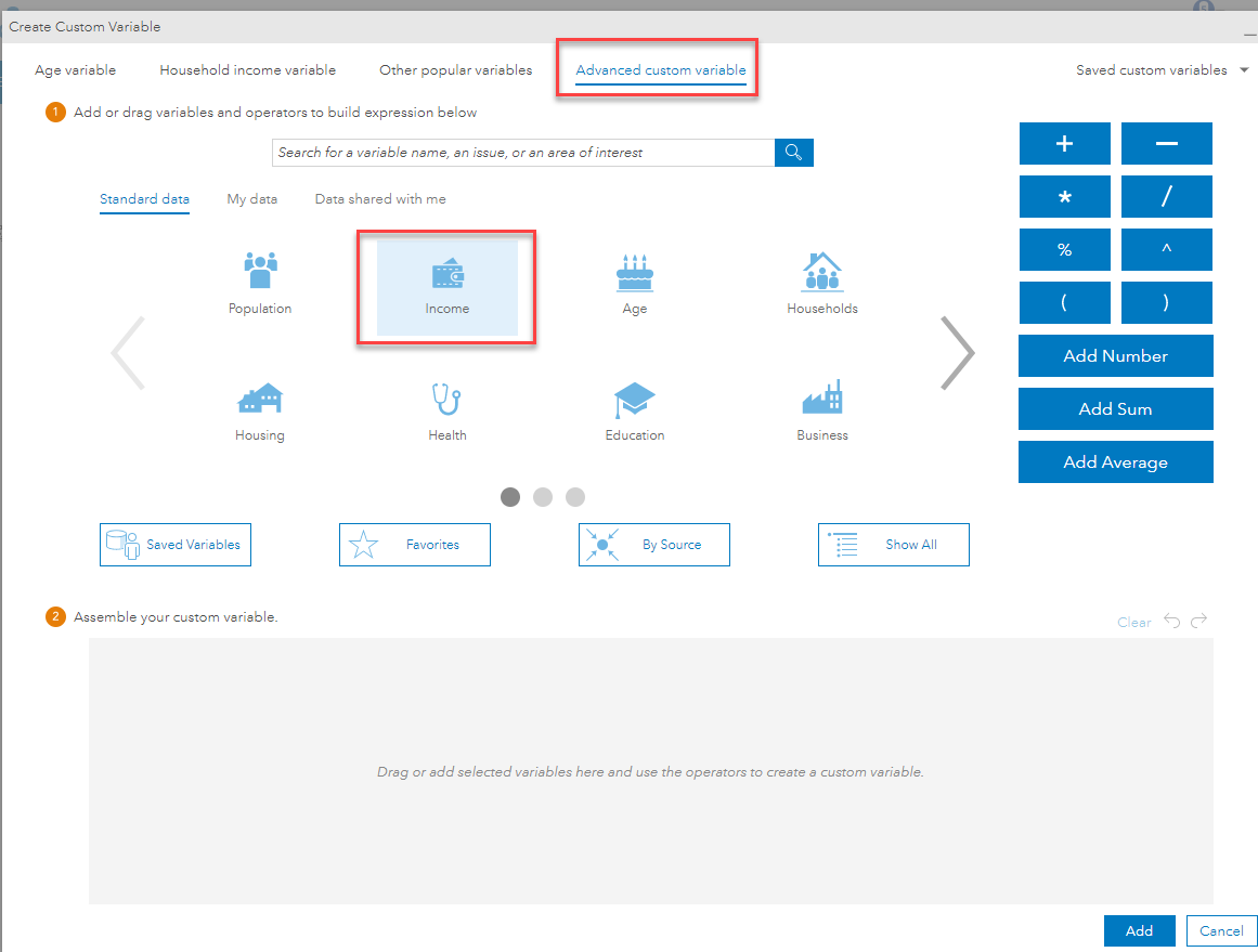 Click Advanced custom variable Click Advanced custom variable