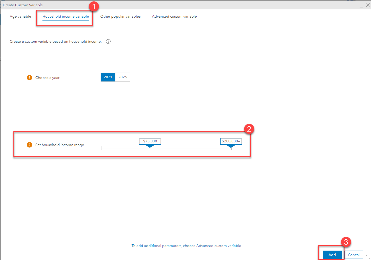 Set the household range Set the household range