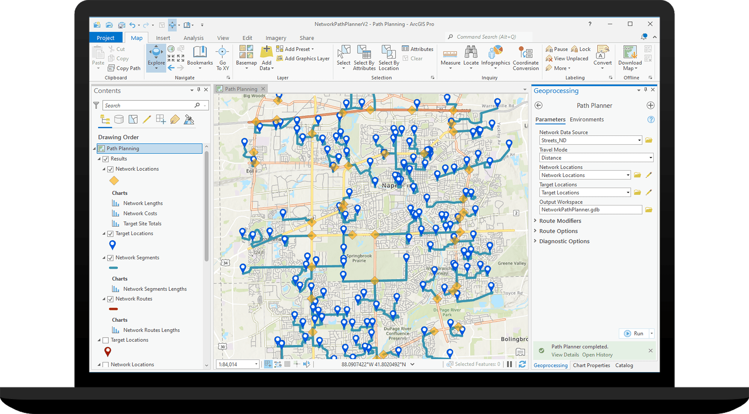 Image of network paths.