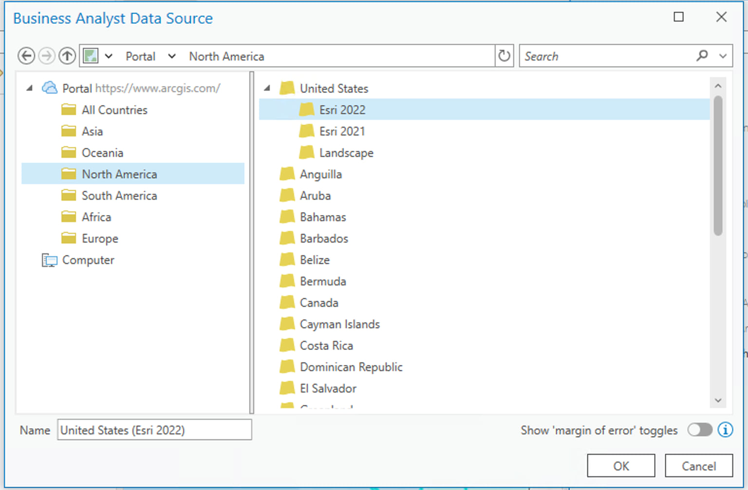 ArcGIS Pro online data source