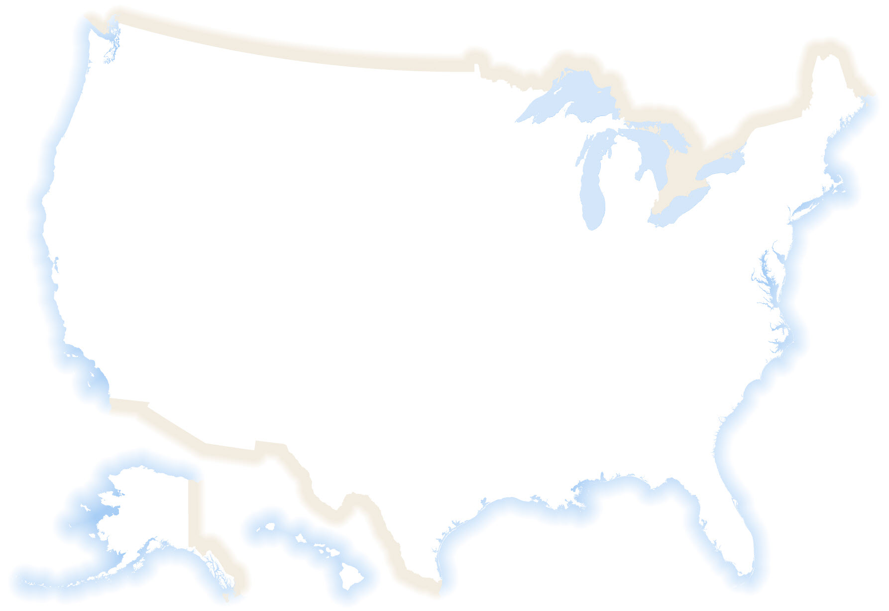 Gradient stroke to create the finished land border vignette