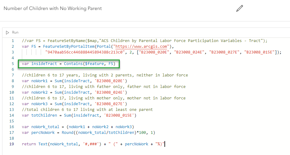 Arcade Example: Aggregating smaller geographies to a larger boundary