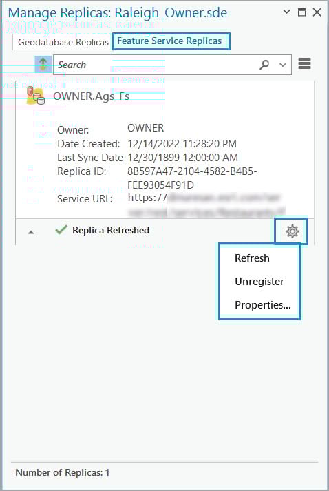 Feature Services Replicas