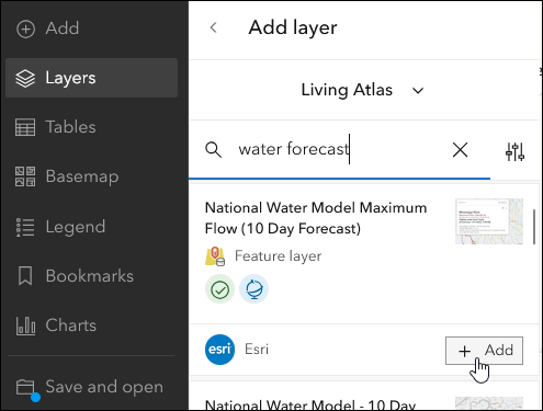 Add layer from Living Atlas
