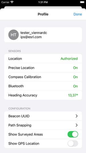 ArcGIS IPS release February 2023, Setup app user profile