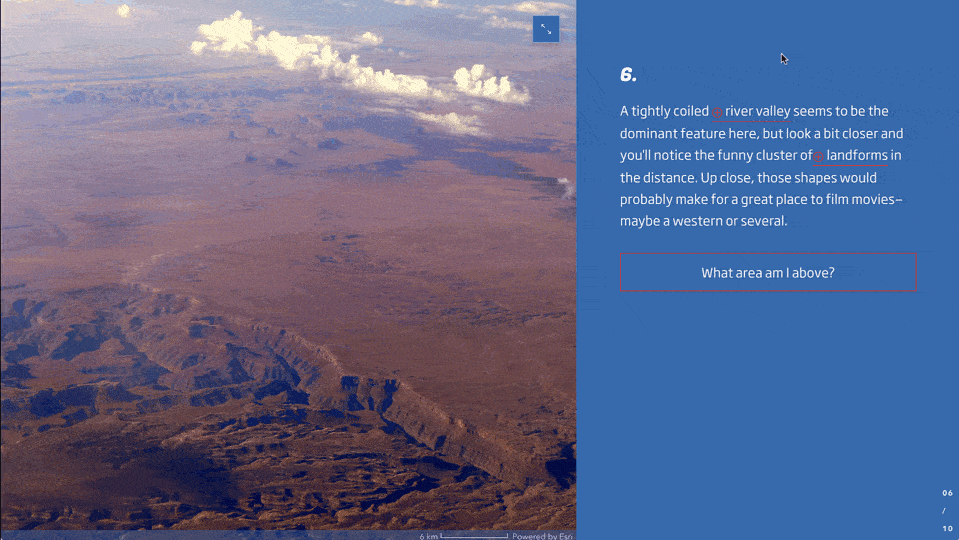 An animated gif demonstrating how map actions can be set up with images using the media layer