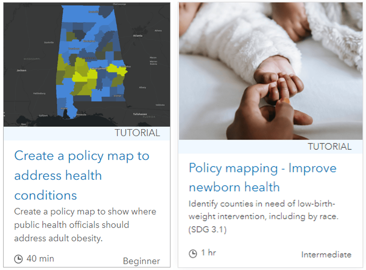 Screenshot of how these tutorial cards appear in the Tutorial Gallery.