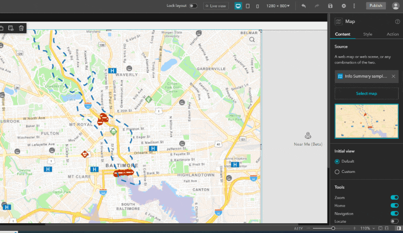 Search widget configuration