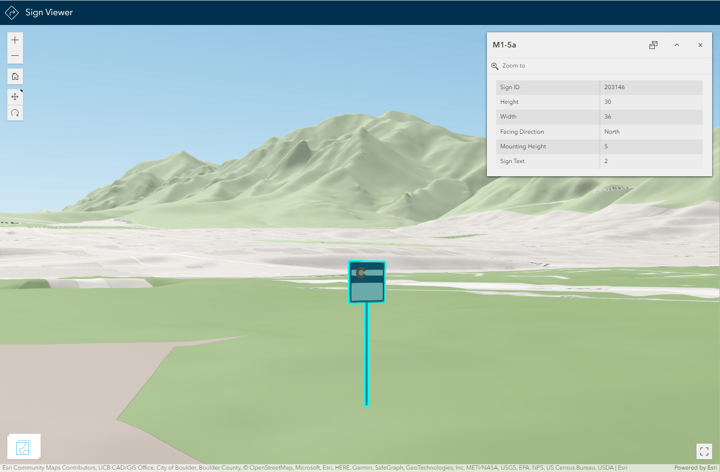 Sign Viewer app in 3D view