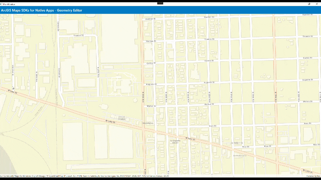 Demonstrates interactively drawing geometries with the GeometryEditor.