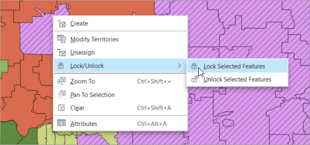 Lock/Unlock menu option.