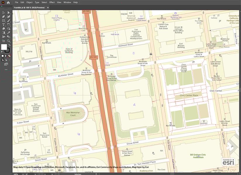 Street map of San Francisco.