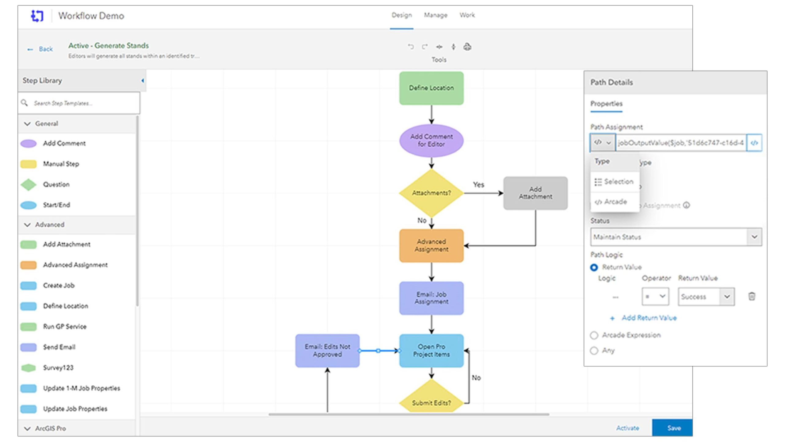 ArcGIS Workflow Manager web application