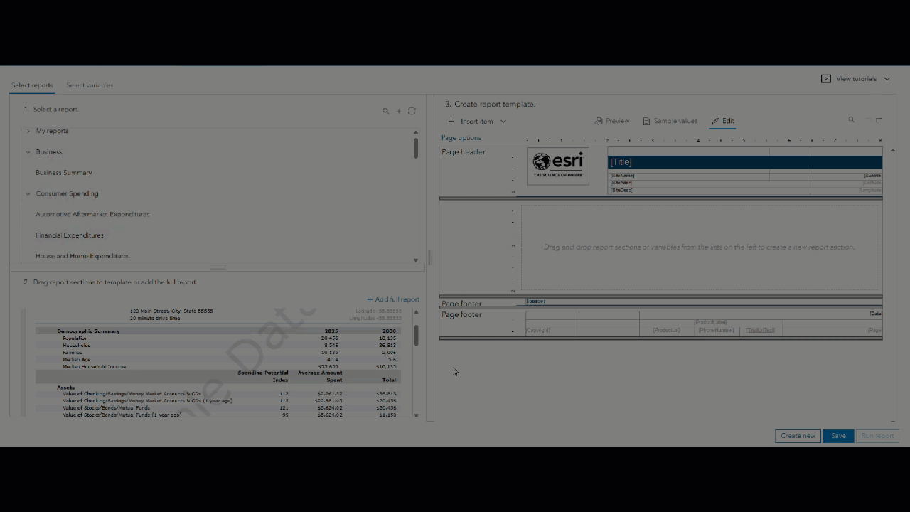 Browse your classic reports and select data.