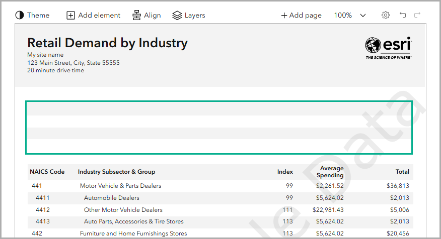 Use your blank table with tabular infographic styling.