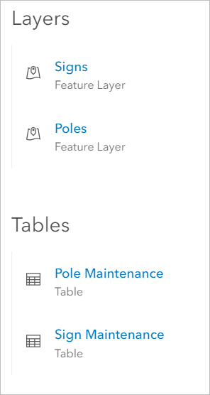 Sign Editor layers and tables