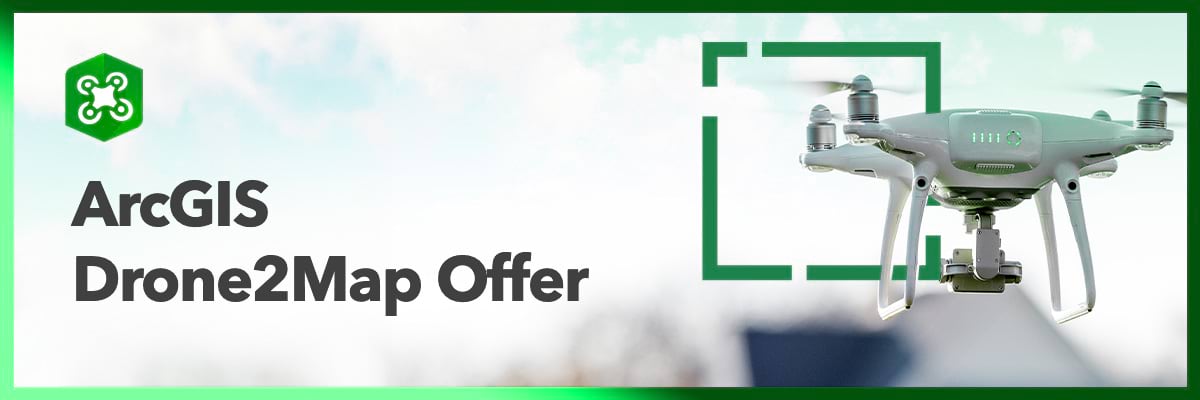ArcGIS Drone2Map Offer next to a drone