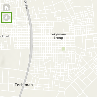 Map with a north arrow