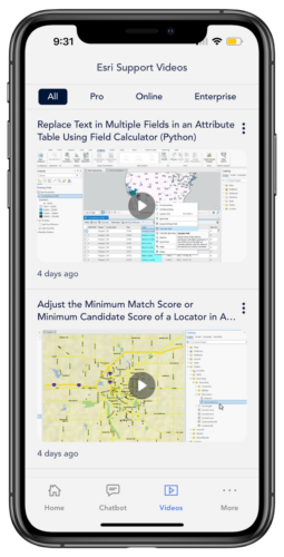 A phone screen displaying the video page.