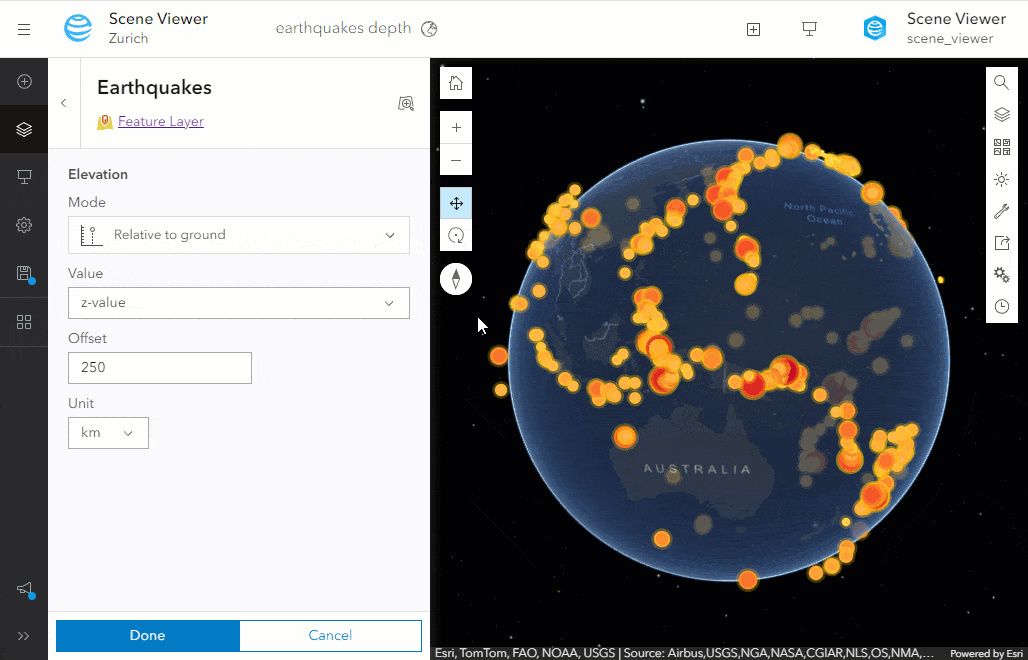 Adjust Elevation for Earthquake data