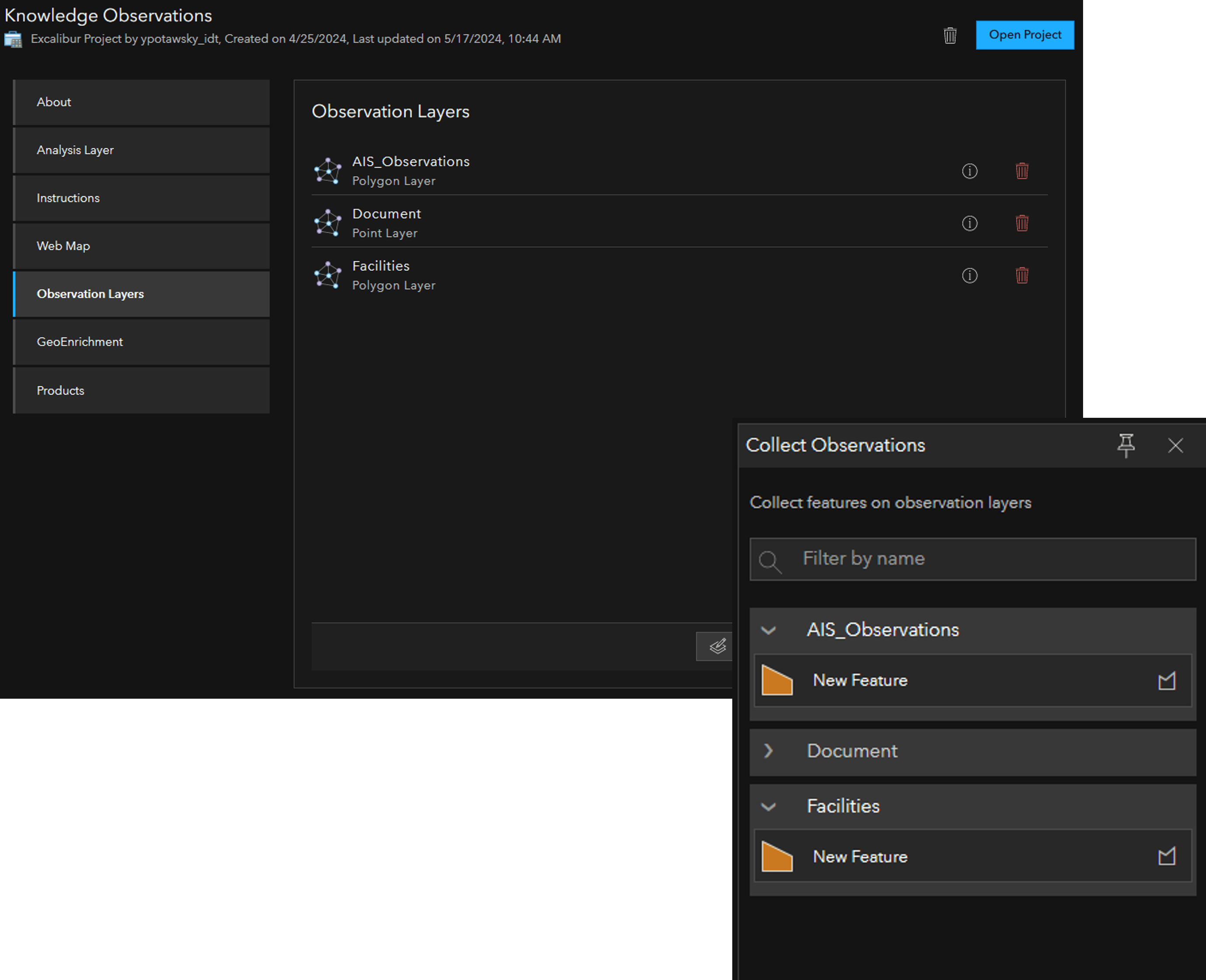 Collect Knowledge Entities in Excalibur