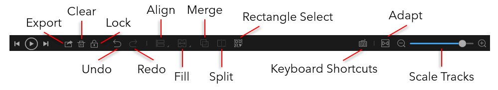 Image depicting ArcGIS Earth Movie toolbar functions.