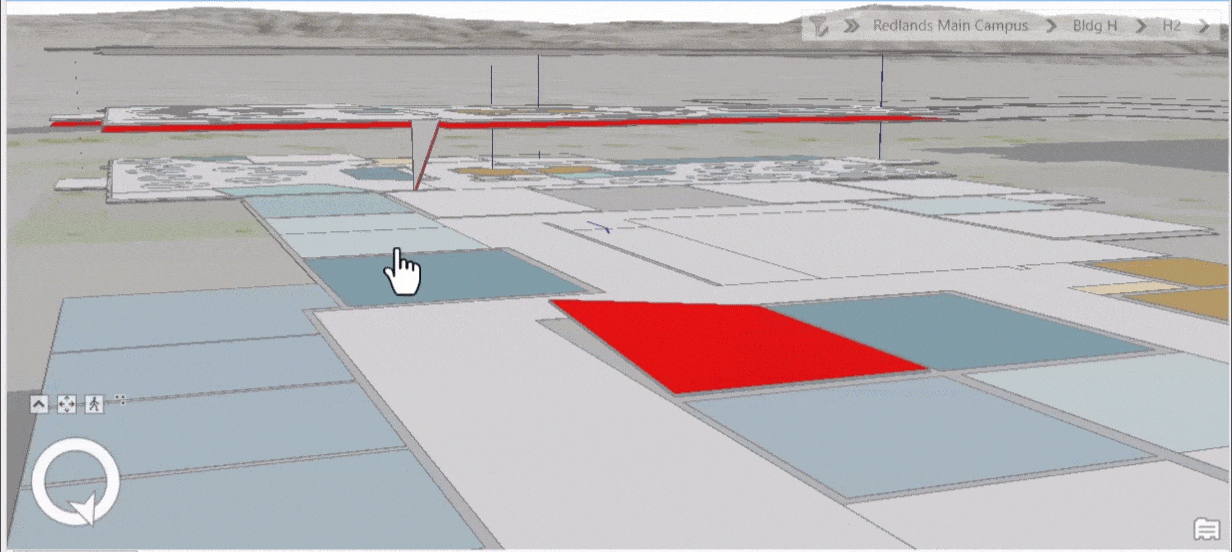 Indoor map with features that contain inaccurate Z-values.