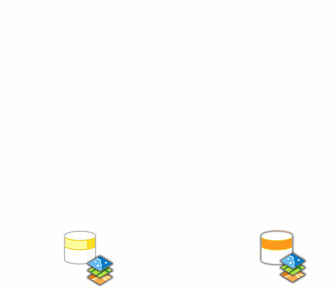 One-way feature service sync workflow diagram