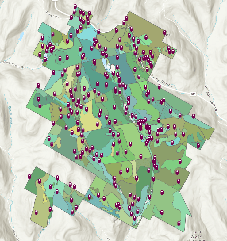 Stratified random sampling by individual polygons design