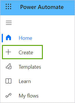 Create button