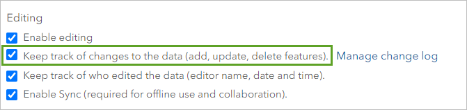 Keep track of changes to the data
