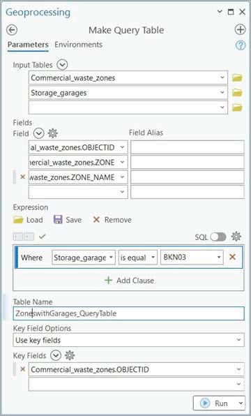 The Make Query Table geoprocessing tool