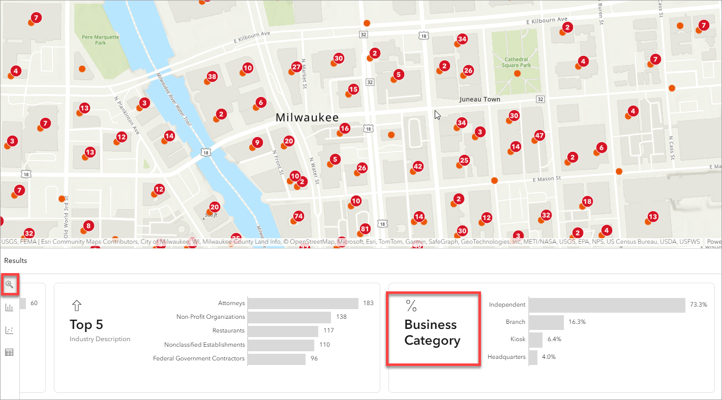 Image of new POI search panel