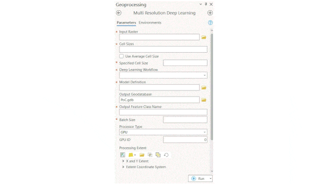 Multiresolution Deep Learning Geoprocessing Tool