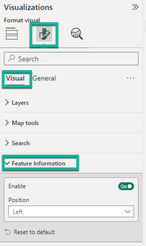 Feature information configuration