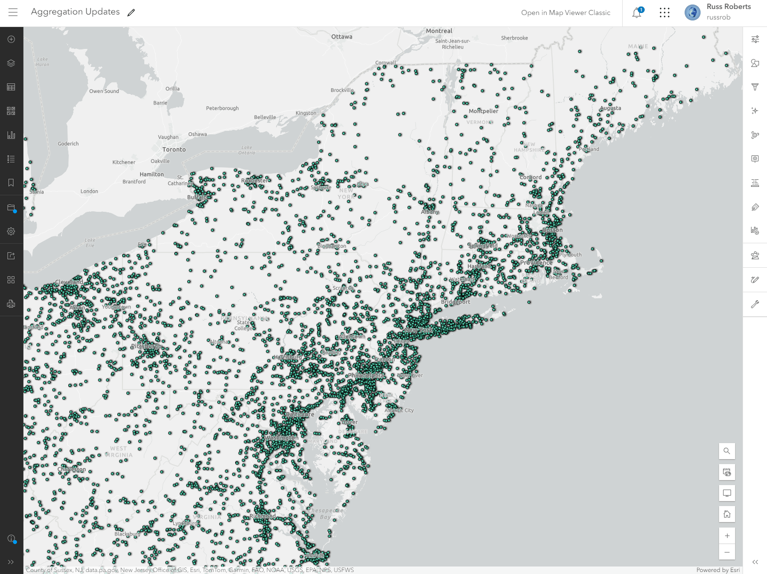 Accidents across the US not aggregated.