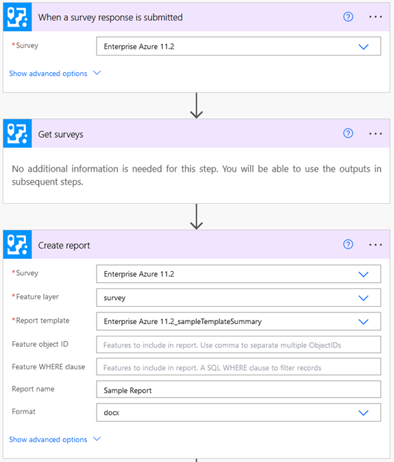 ArcGIS Connectors for Power Automate Survey123 actions